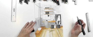 Интерьерный скетчинг совместно с РГХПУ имени С.Г. Строганова